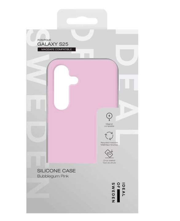 Ideal of Sweden | Silicone Case Compatible w/MagSafe Bubblegum for Samsung Galaxy S25 / Galaxy S24 - Pink | 120-9284