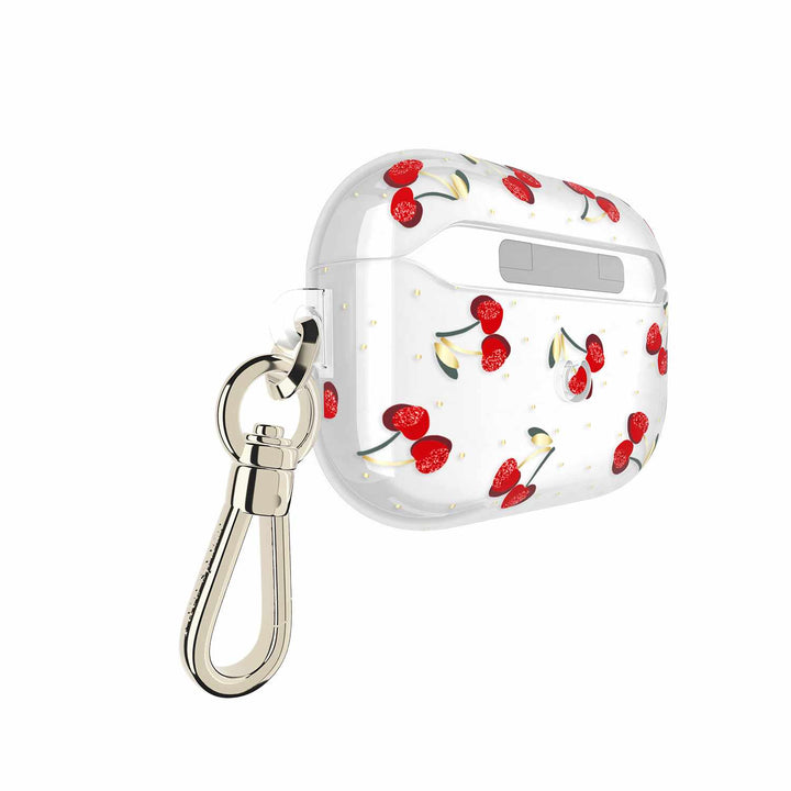 Kate Spade | Protective Case with Gold Ring Clip for AirPods Pro 3 - Cherry Dot | KS059334