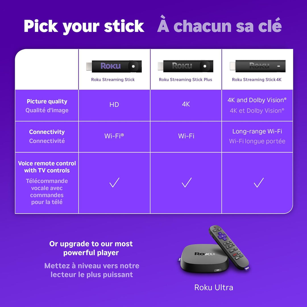 Roku | Streaming Stick Plus 4K Media Streamer with Remote | 3830CA