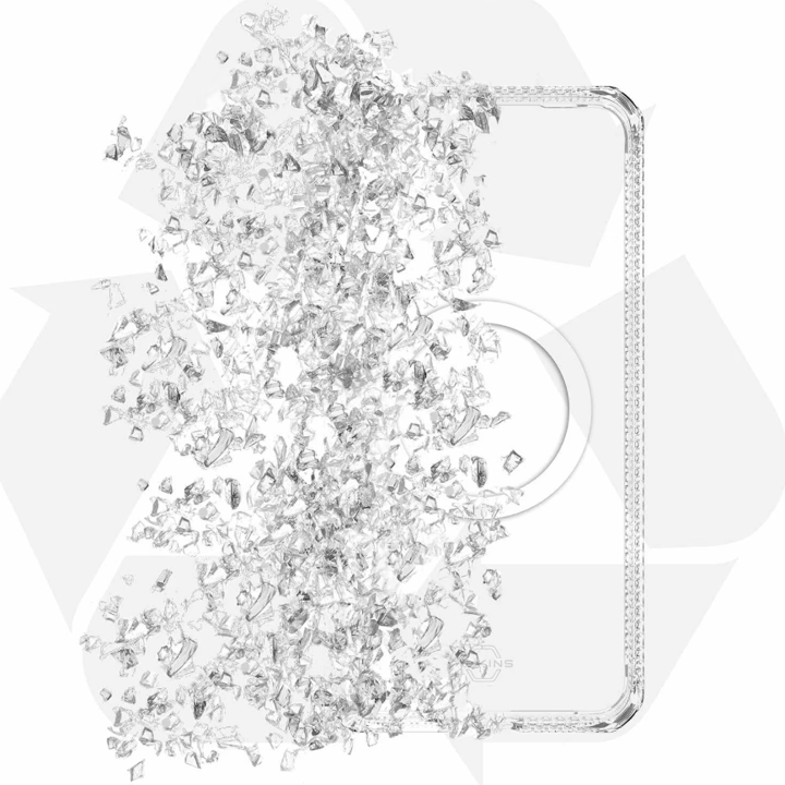 ITSKINS | Hybrid_R Case Compatible w/MagSafe for Samsung Galaxy S25+ - Clear | 120-9164
