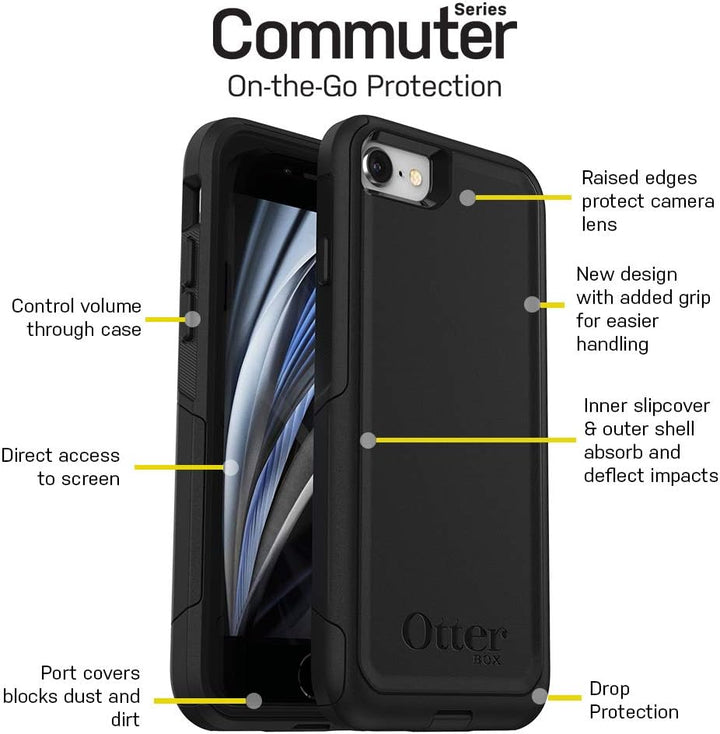 Otterbox | Commuter Case for iPhone SE / SE2 / 8 / 7 / 6 - Black | 112-9626