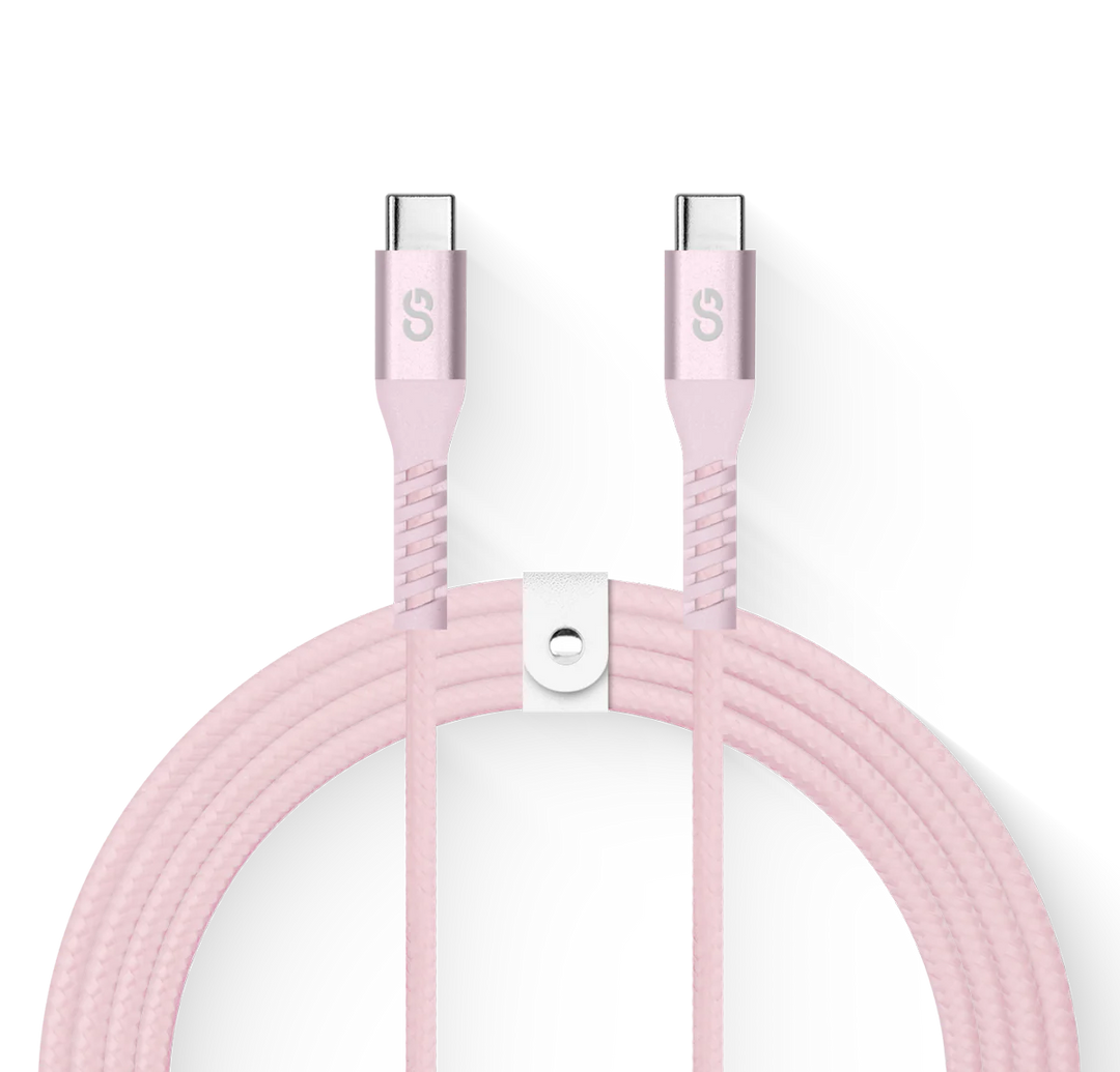 LOGiiX | Vibrance Braid USB-C to USB-C 4ft/1.2m - Blush | LGX-13830