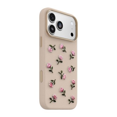 Otterbox | Symmetry Cactus Leather iPhone 18 Pro Max/17 Pro Max Embroidery MagSafe Case - Cottage Rose | 77-001187