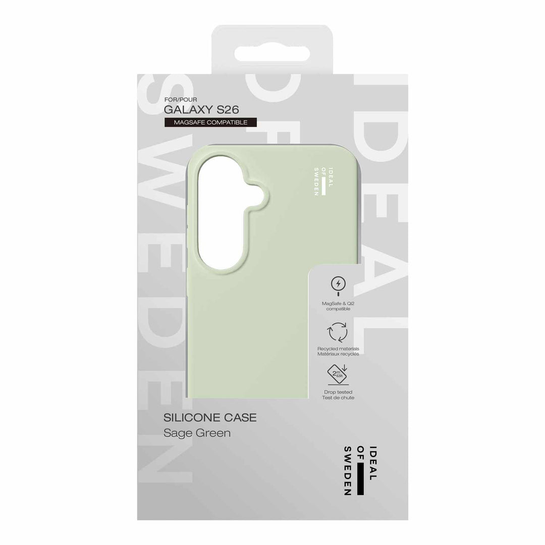 Ideal of Sweden | Silicone Case w/Magnets for Samsung Galaxy S26 - Sage Green | IDSICMSS26PR419