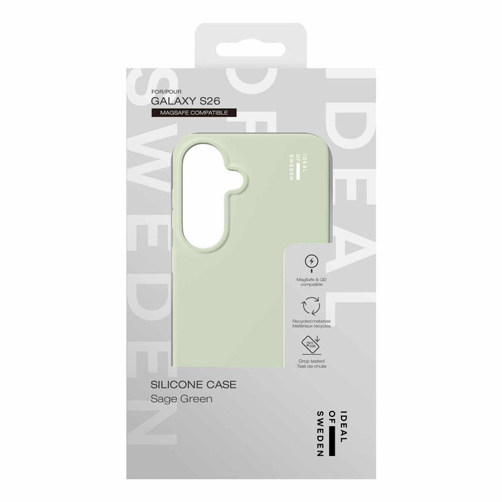 Ideal of Sweden | Silicone Case w/Magnets for Samsung Galaxy S26 - Sage Green | IDSICMSS26PR419