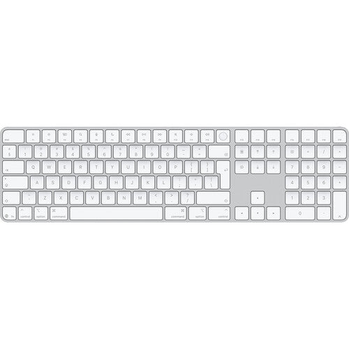 Apple | Magic Keyboard with Touch ID and Numeric Keypad for Mac models with Apple silicon (USB‑C) - US English - White Keys