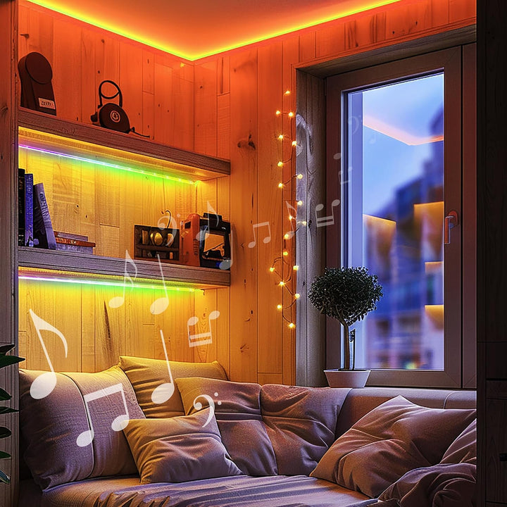 Monster | Smart RGB+IC LED Strip Lights Sound Reactive Strip Lights for Bedroom 100ft | MLW7-1004-RGB