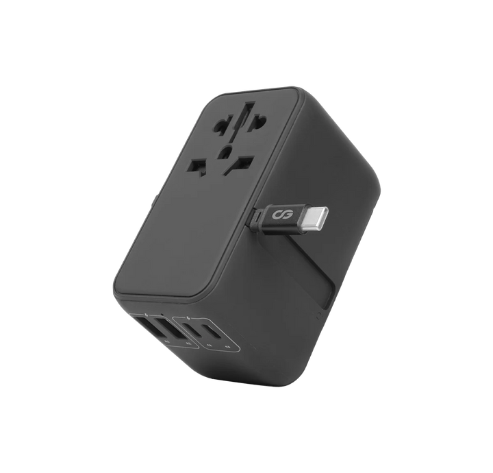 LOGiiX | World Traveler XL 45W with built-in cable - Black | LGX-14043
