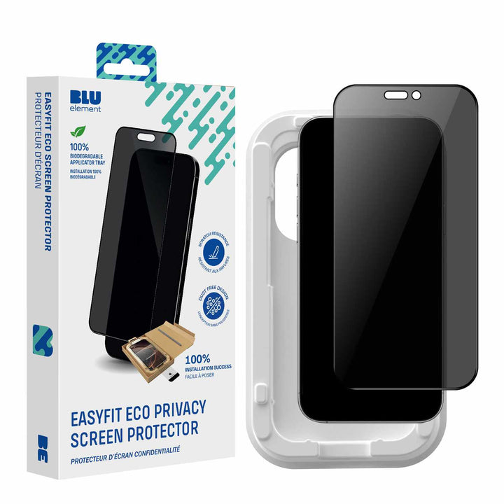 Blu Element | EasyFit Privacy Eco Screen Protector iPhone 17 Pro Max / 16 Pro Max | BEPGIKIP17PM