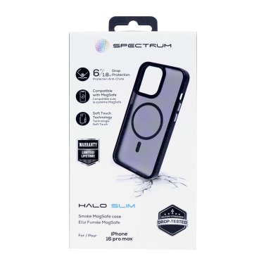 SPECTRUM | Halo Slim MagSafe Case iPhone 16 Pro Max - Black Smoke | 15-13525