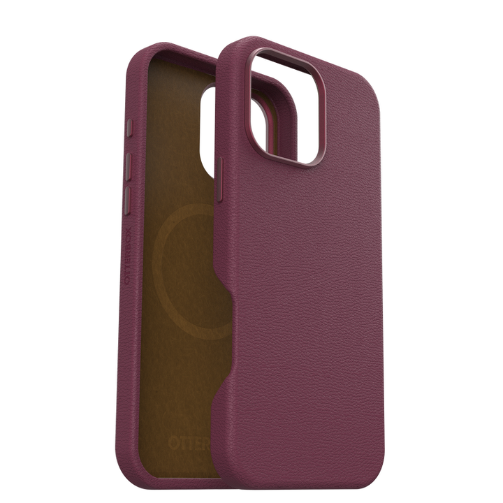 OtterBox | Symmetry Cactus Leather iPhone 16 Pro Max - Foxberry (Pink) | 77-96327