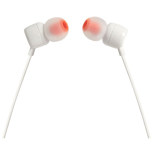 JBL | T110 Tune Series In-ear Headphones - White | JBLT110WHTAM