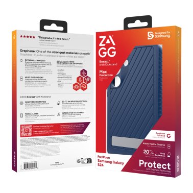 ZAGG GEAR4 | Everest Kickstand Case Samsung Galaxy S24 - Navy | 15-12376
