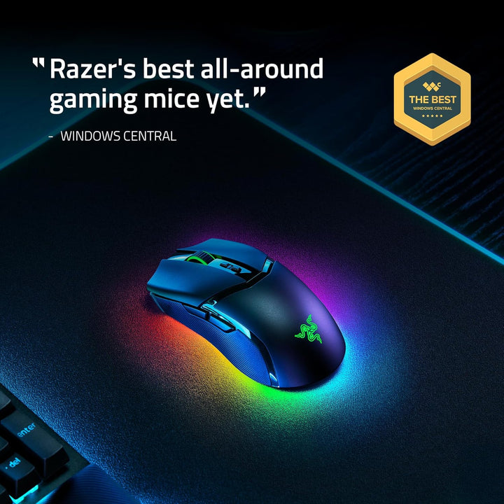 Razer | Cobra Pro Optical Gaming Mouse with Chroma RGB Lighting Wireless - Black | RZ01-04660100-R3U1