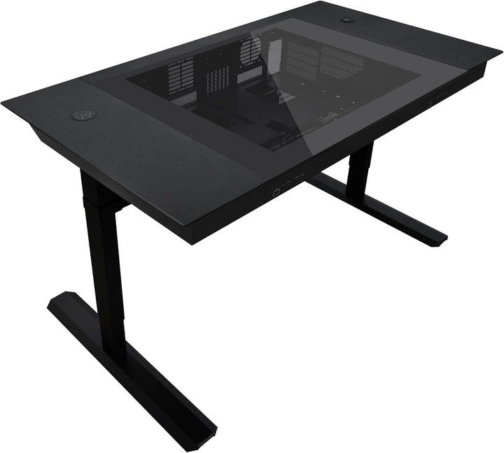 Lian Li | DK-07 Motorized Standing Desk Versatile Motorized Desk & Cable Management - Black | DK07X