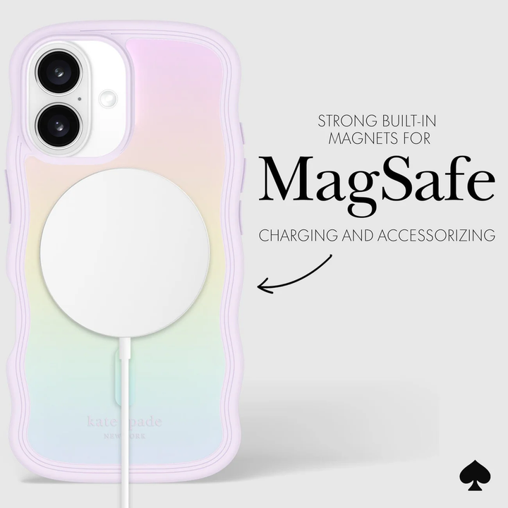 //// Kate Spade | Protective Prints MagSafe Case iPhone 16 - Opal Iridescent | 15-13247