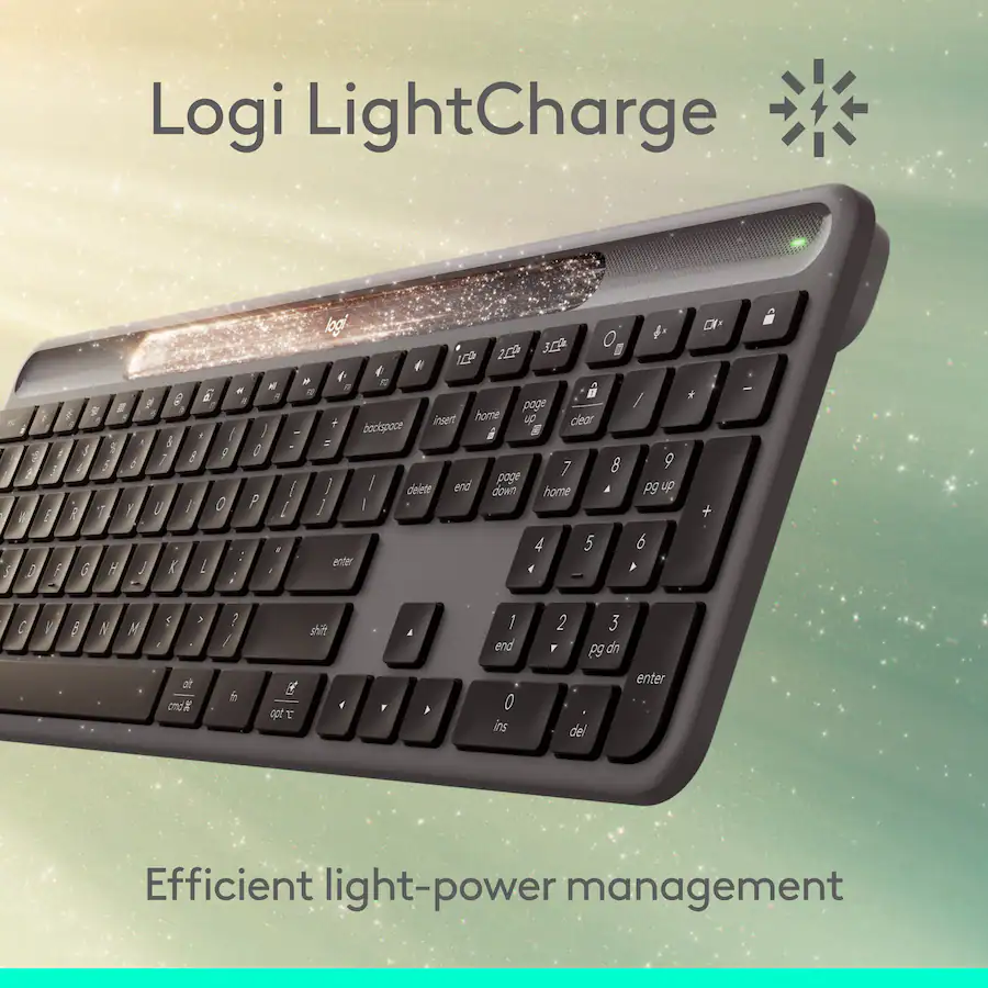 Logitech | Signature Slim Solar+ K980 Keyboard - Graphite | 920-013755