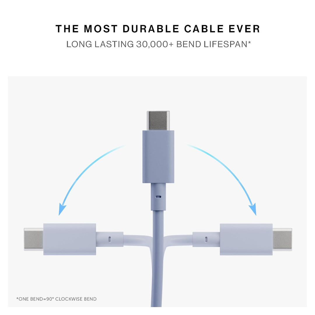 Native Union | Pop Cable USB-C to USB-C 4FT / 1.2M / 60W - Blue | POP-C-BLK