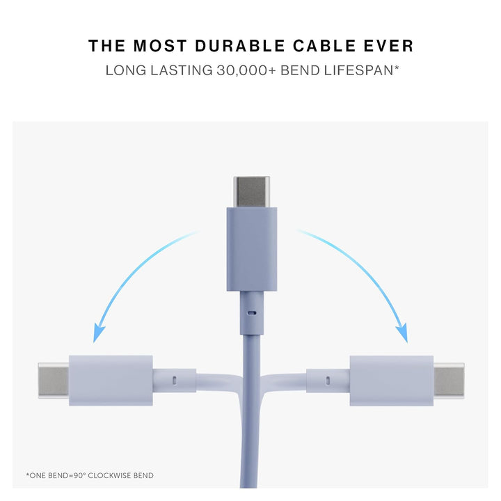 Native Union | Pop Cable USB-C to USB-C 4FT / 1.2M / 60W - Blue | POP-C-BLK