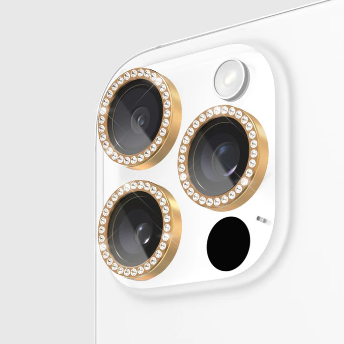 Kate Spade | Aluminum Ring Lens Protector iPhone 16 Pro / Pro Max Set In Stone Gold | 118-2821