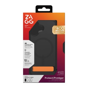 ZAGG | Graphene Sedona Snap Kickstand iPhone 17 Case - Flood Black | 702319128