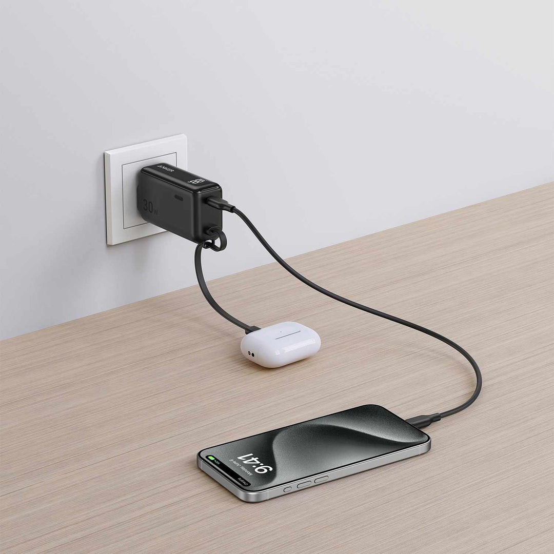 Anker | Fusion Power Bank 5.000mAh 22.5W with USB-C Cable - Black | A1636H115