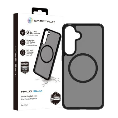 Spectrum | Halo Slim MagSafe Case Samsung Galaxy S24+ - Black Smoke | 15-12403