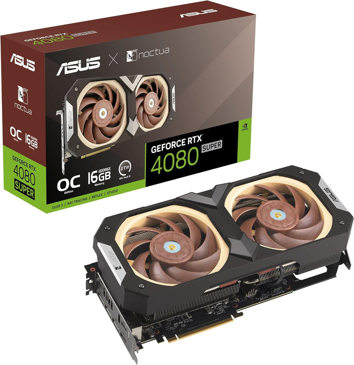 ASUS | Video Card  GeForce RTX 4080 SUPER Noctua OC 16GB GDDR6X | RTX4080S-O16G-NOCTUA