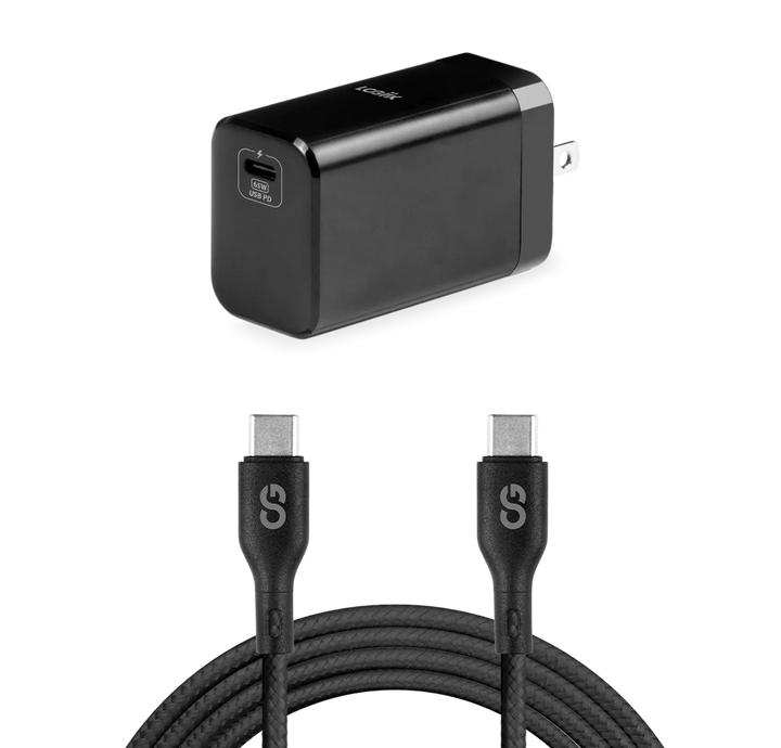 LOGiiX | Nintendo Switch 2 Charging Kit 65W Charger + 2M USB C-C Cable - Black | LGX-14024