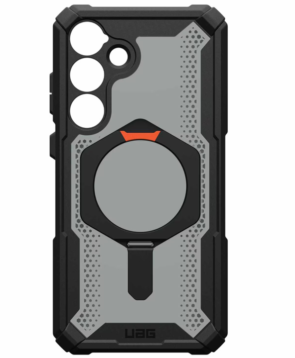 UAG | Plasma XTE Rugged Kickstand Case w/Magnet for Samsung Galaxy S25+ - Black / Orange | 120-9122