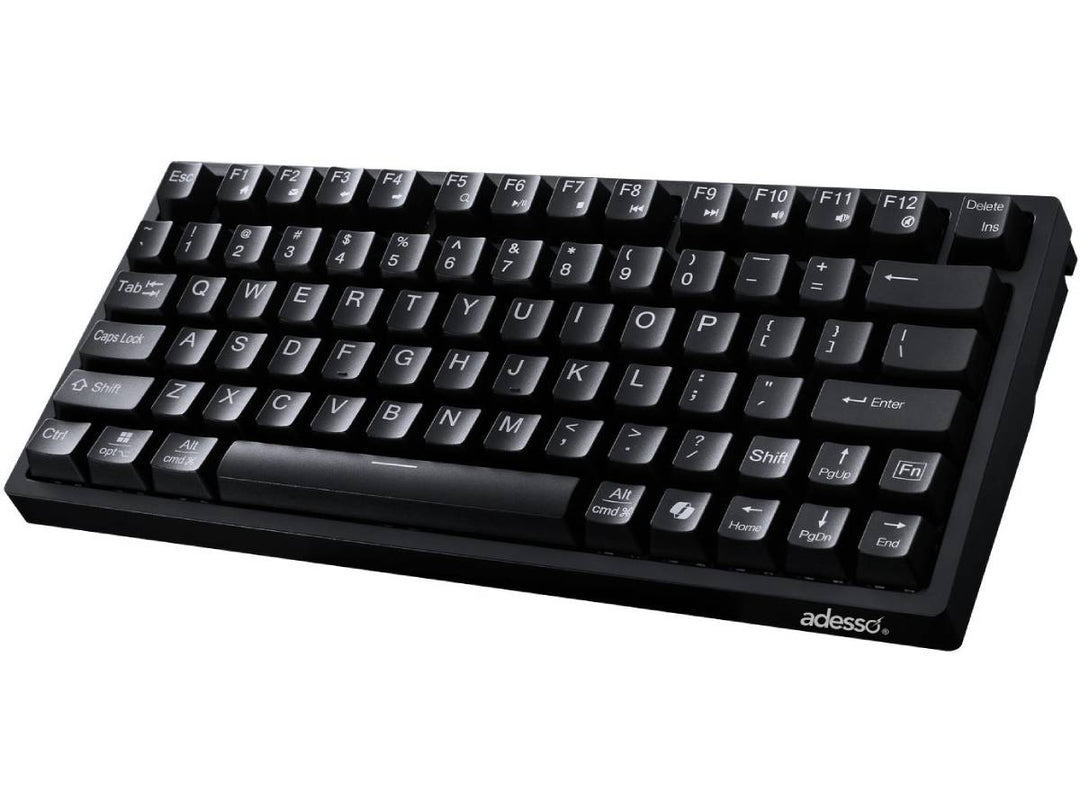 Adesso | Multi OS 2X Large Print Linear Mechanical Mini Keyboard - Black | AKB-610UB
