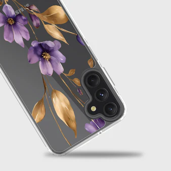 Caseco | Clear Design Case with MagSafe Samsung A16 - Purple Wildflower | ED24D4-00PW