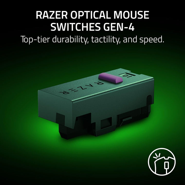 Razer | DeathAdder V4 Pro Lightweight Optical Gaming Mouse with 150 Hour Battery Wireless - White | RZ01-05330200-R3U1