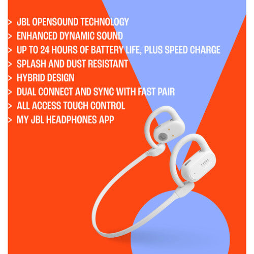 JBL | True Wireless Open Ear Headphones - White| JBLSNDGEARSNSWHTAM