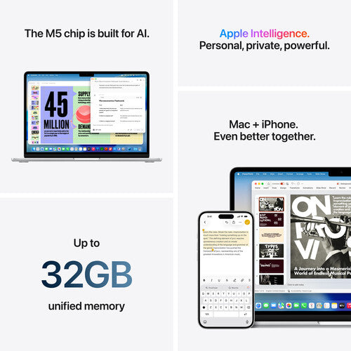 Apple | MacBook Air 15" Apple M5 chip 16GB / 512GB / SSD English - Midnight | MDVH4LL/A
