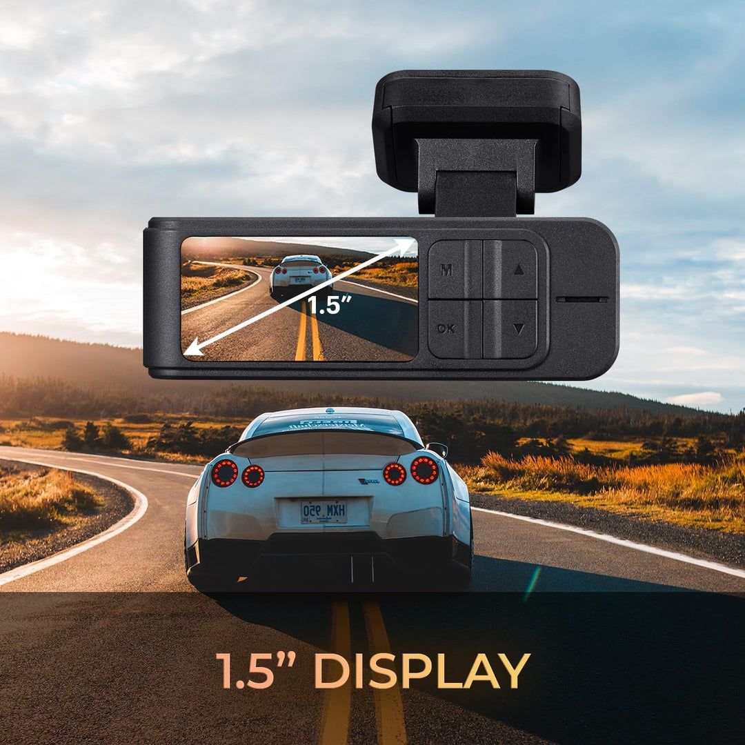 GekoGear | Orbit D410 4K/1K Dual Front and Rear View Dash Cam with APP and GPS Logging | Orbit D410