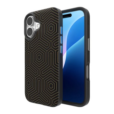 ZAGG | London Graphene Snap Case iPhone 16 - Black Hexagon | 15-13393