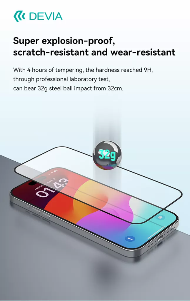 Devia | Edge to Edge Glass Screen Protector iPhone 15 Pro | 6938595388866