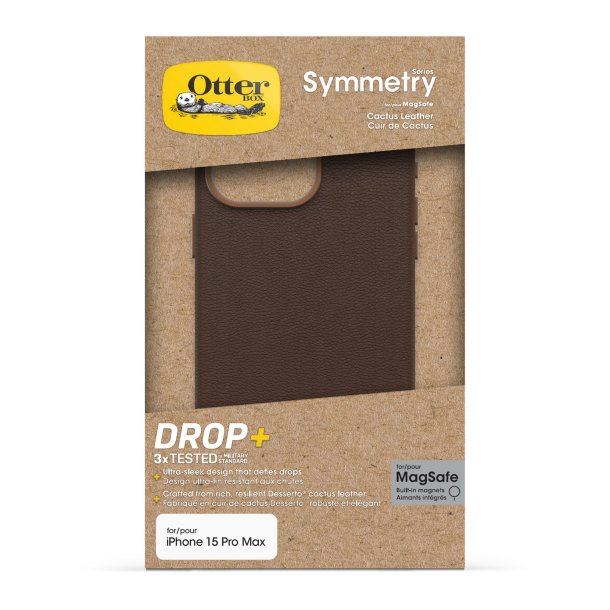 Otterbox | Symmetry Cactus Leather w/MagSafe case iPhone 15 Pro Max - Brown (Rich Adobe) | 15-12628