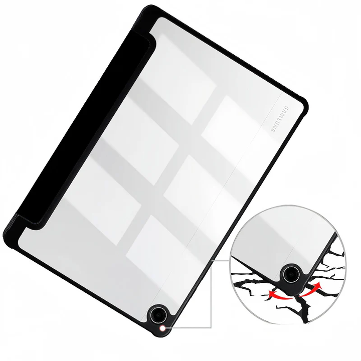 Caseco | Samsung Galaxy Tab A9+ Folio Case With Stand - Black / Clear | C3244-01