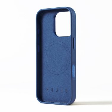 Mujjo | Full Leather w/MagSafe Case iPhone 16 Pro - Monaco Blue | 15-13830