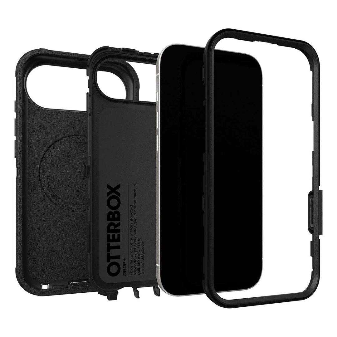 OtterBox | Defender Pro MagSafe Case w/Holster in Bulk Packaging iPhone 17 Air Black |76-000097
