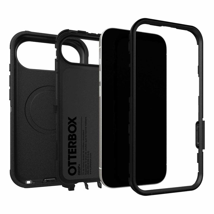 OtterBox | Defender Pro MagSafe Case w/Holster in Bulk Packaging iPhone 17 Air Black |76-000097