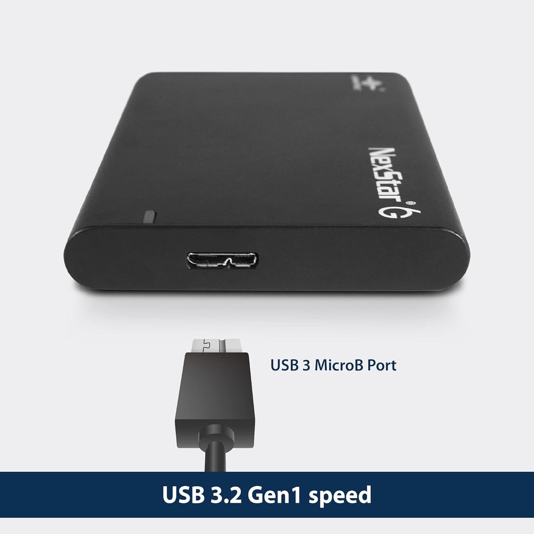 NexStar | SATA III to USB 3.2 Gen1 External SSD/HDD Enclosure  6G, 2.5” - Black | NST-268S3-BK