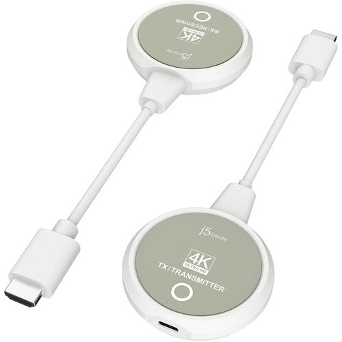 J5create | ScreenCast 4K Wireless Display Extender - White | JVAW75
