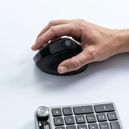 JLab | JBuds Ergonomic Vertical Wireless Mouse - Black 2YR | IFCMJBERGORBLK82