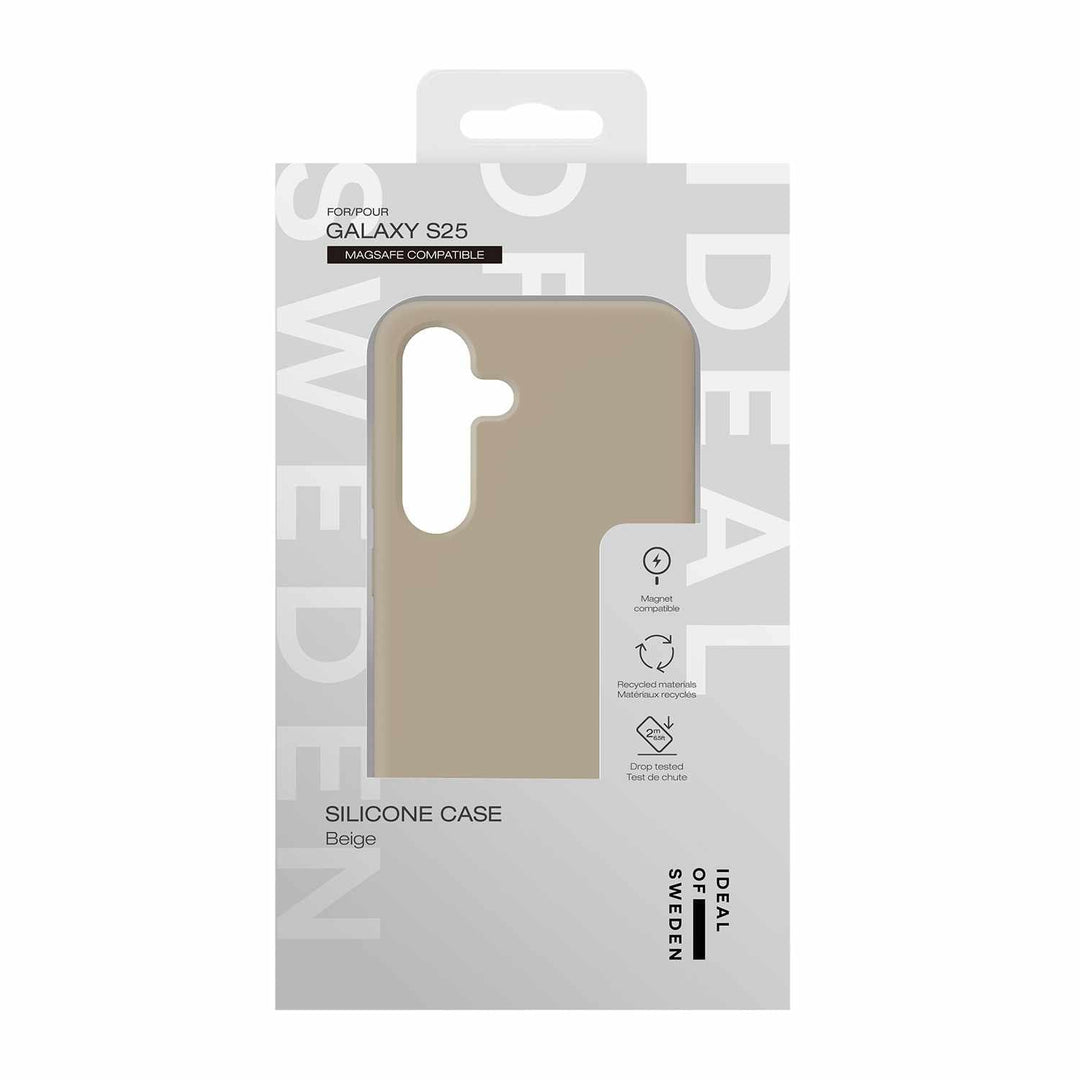 Ideal of Sweden | Silicone Case Compatible w/MagSafe Beige for Samsung Galaxy S25 / S24 - Beige | 120-9282