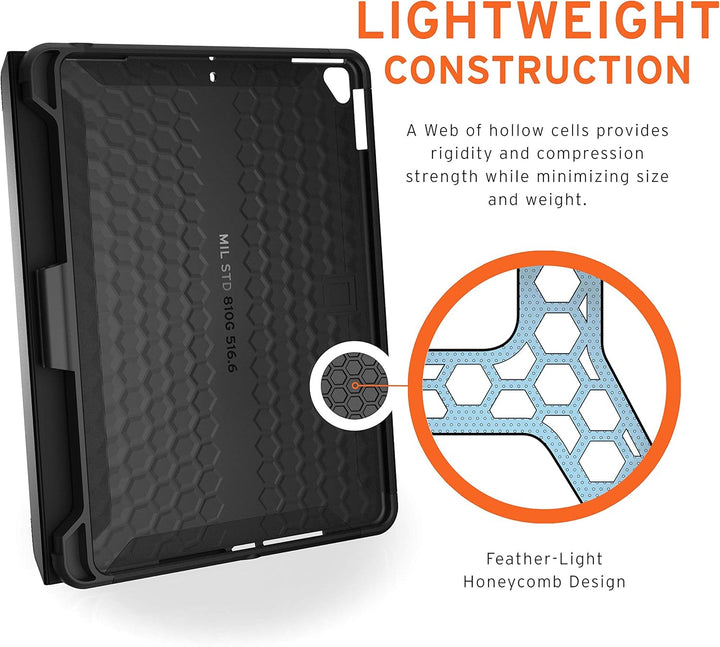 UAG | Scout Rugged Folio Case Black for iPad 10.2 2021 9th Gen/10.2 2020 8th Gen/iPad 10.2 2019 BULK | 12191IB14040