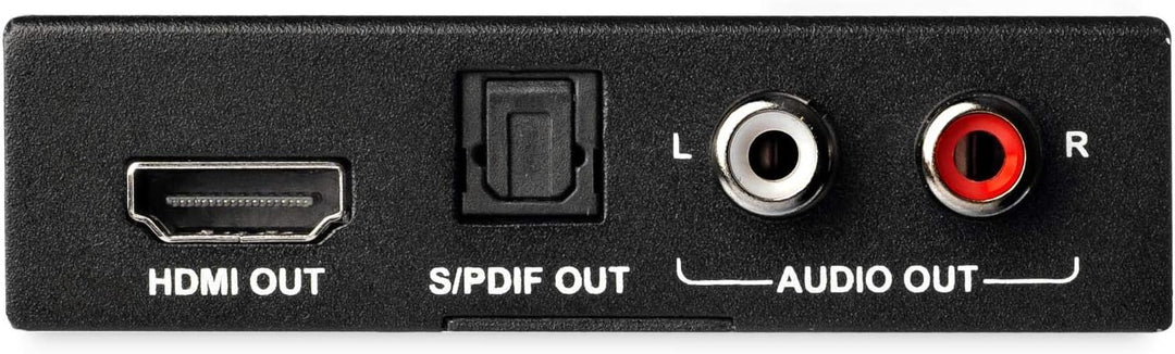 StarTech | 4K HDMI 60Hz Audio De-embedder HDR Toslink Optical Audio Dual RCA Audio HDMI Audio - Black | HD202A