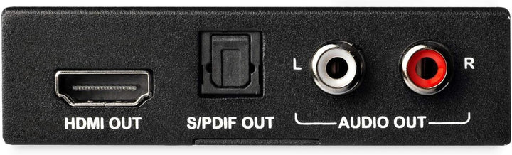 StarTech | 4K HDMI 60Hz Audio De-embedder HDR Toslink Optical Audio Dual RCA Audio HDMI Audio - Black | HD202A